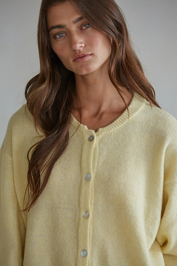 Butter Yellow Cardigan