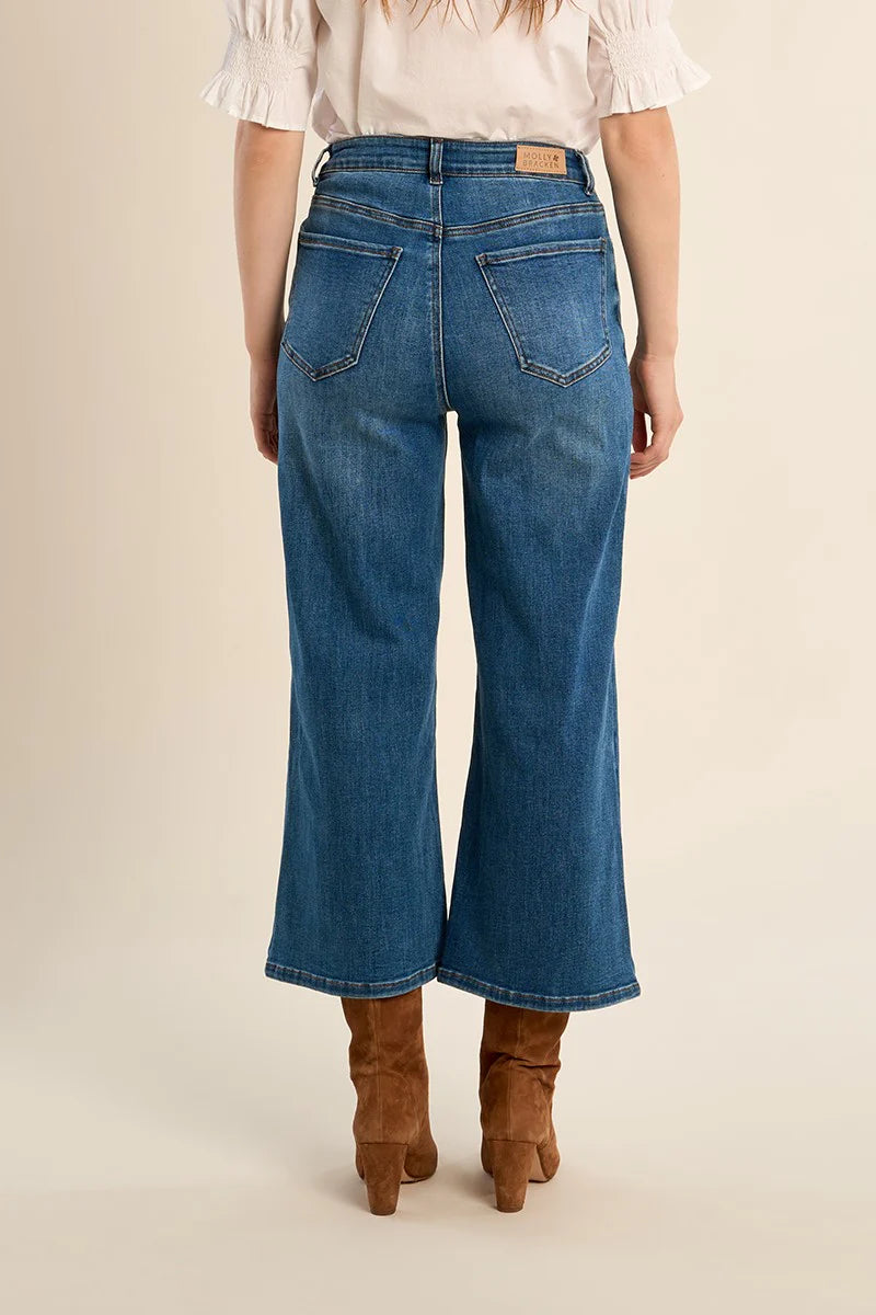 Molly Cropped Jeans - Denim Blue