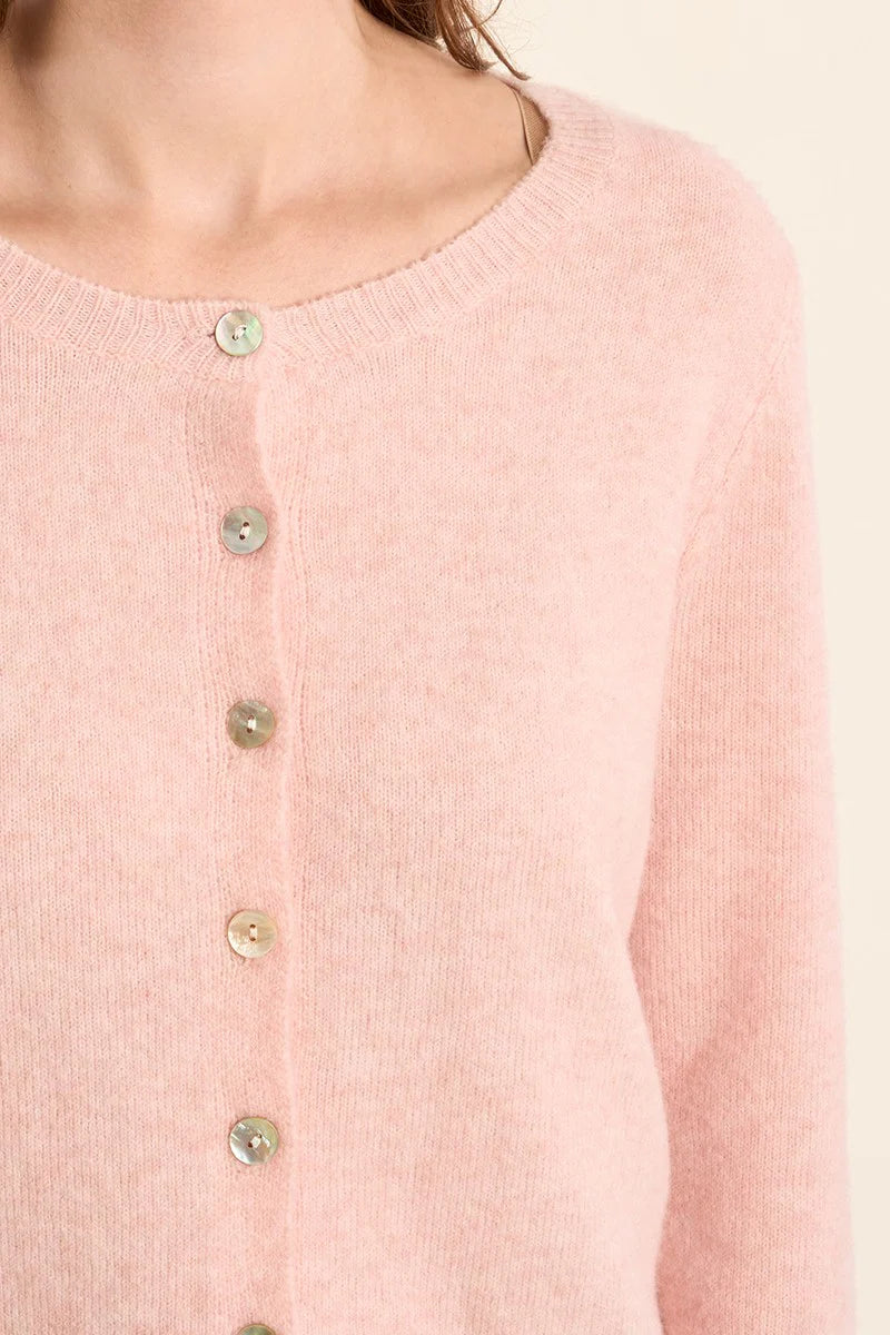 Light Pink Button Up Cardigan