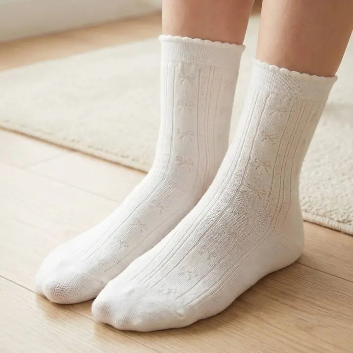 Subtle Bow Socks