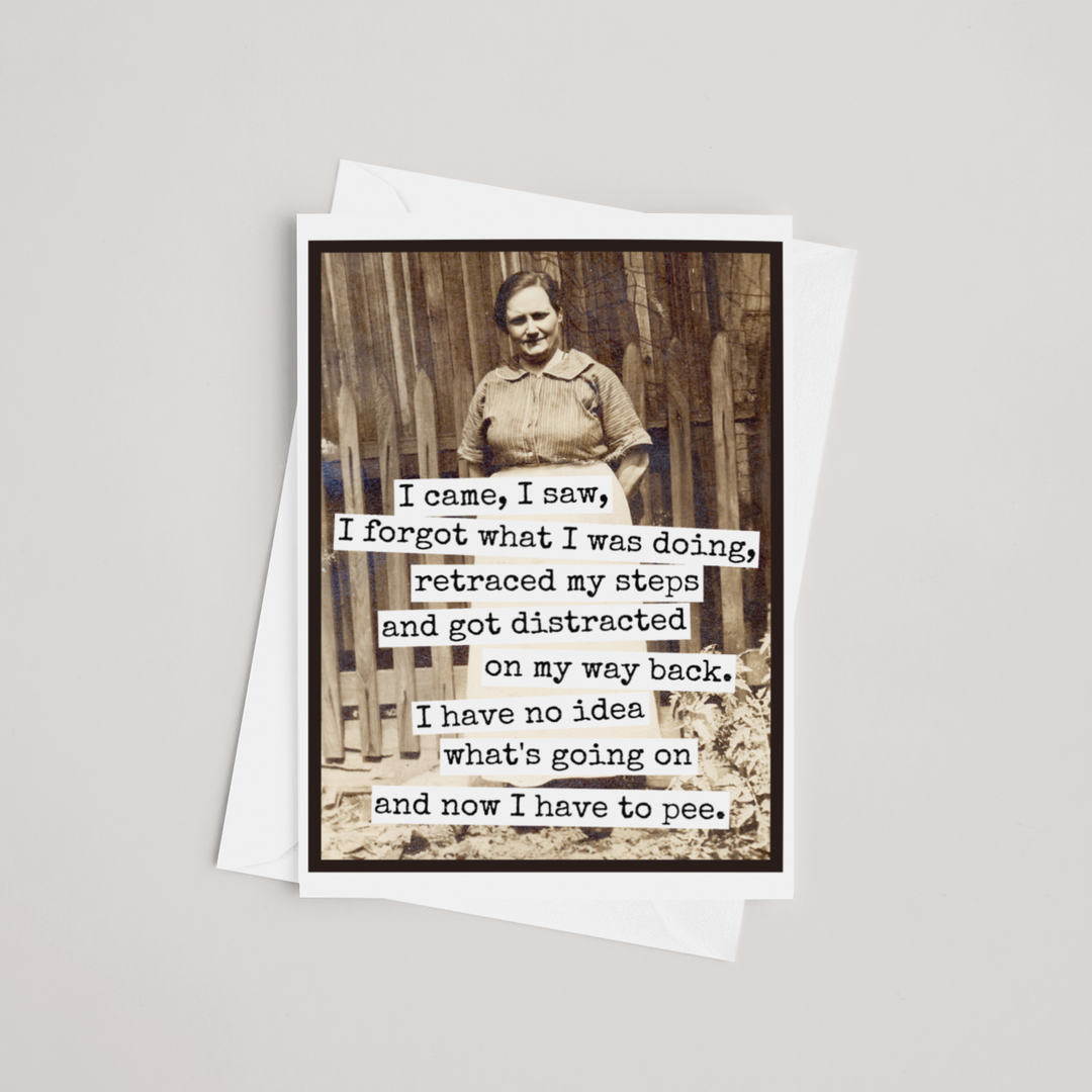 "I Came, I Saw, I Forgot What I Was Doing" Card