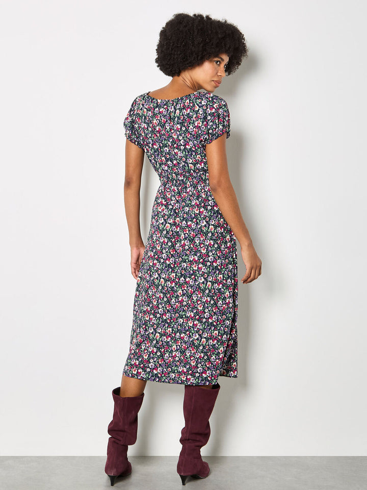 Ditsy Floral Midi Milkmaid Dress