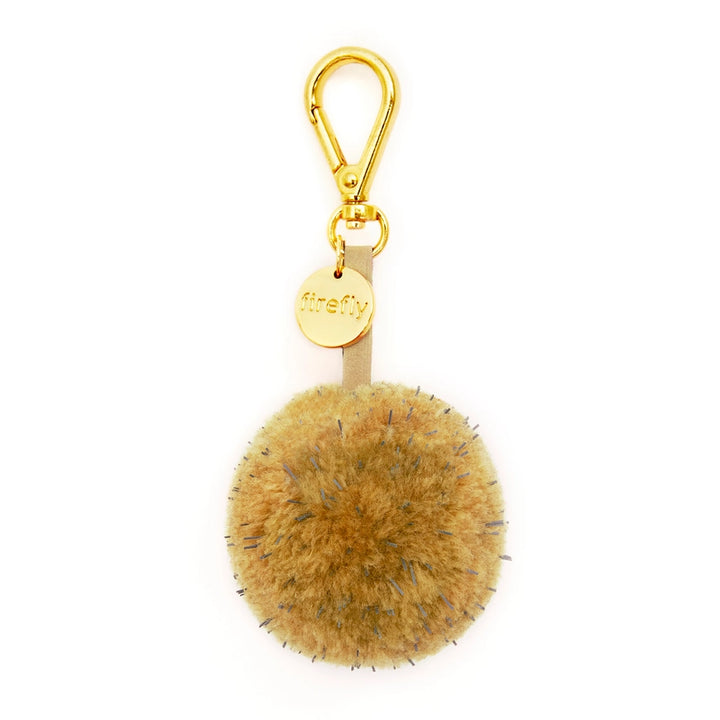 Reflective Pom Pom Ball Bag Charm - Honey