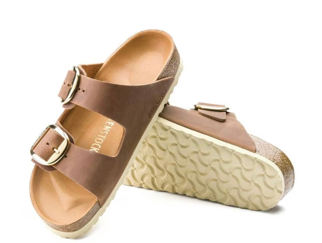 Birkenstock Arizona Big Buckle Sandals - Cognac