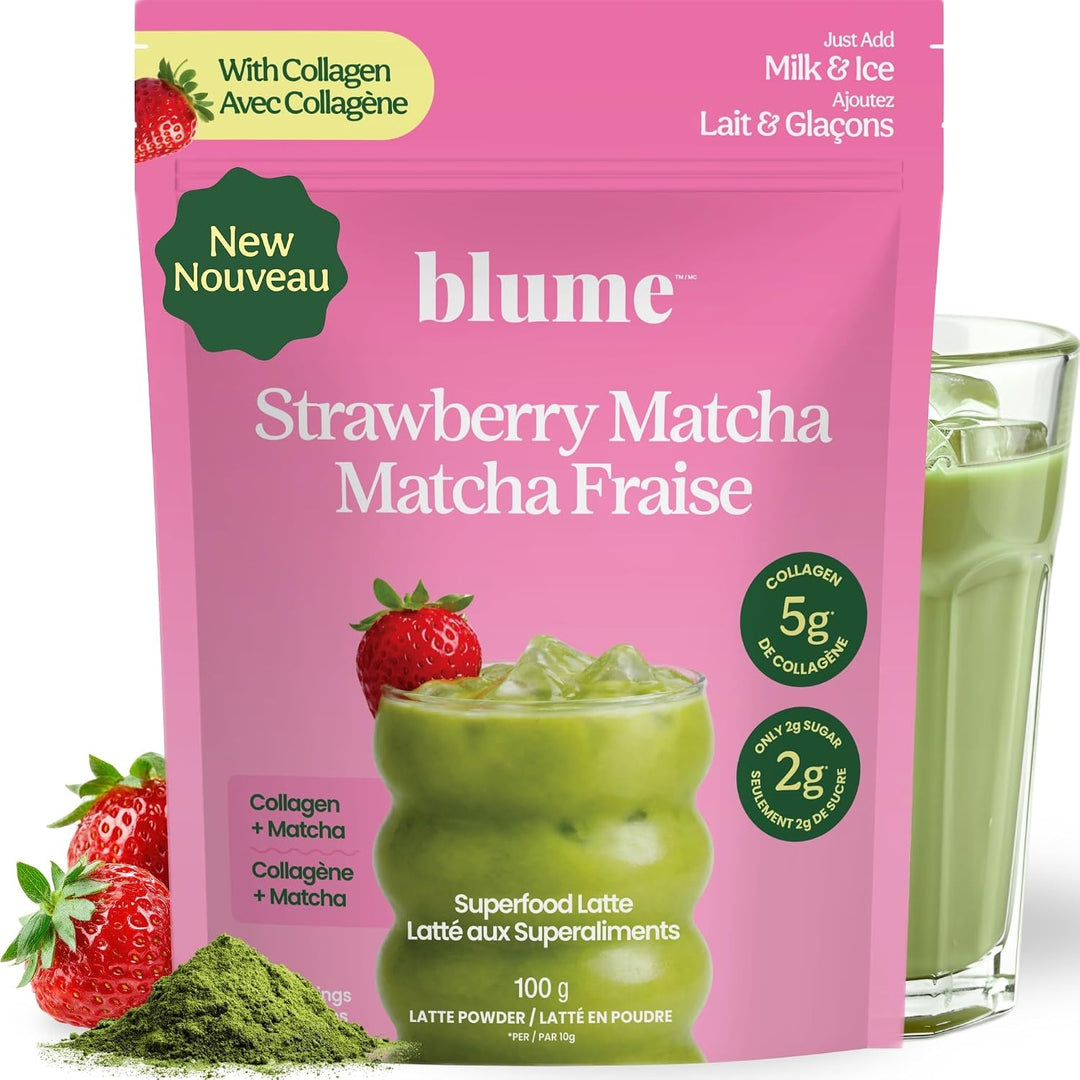 Superfood Latte Powder, Strawberry Matcha