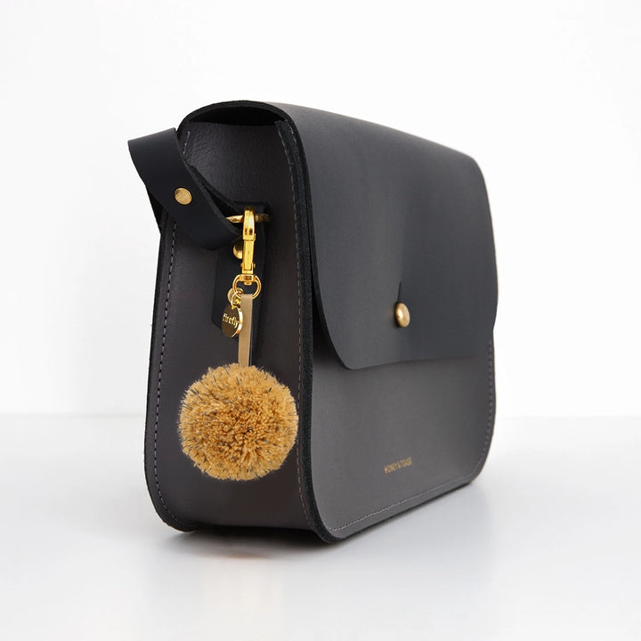Reflective Pom Pom Ball Bag Charm - Honey