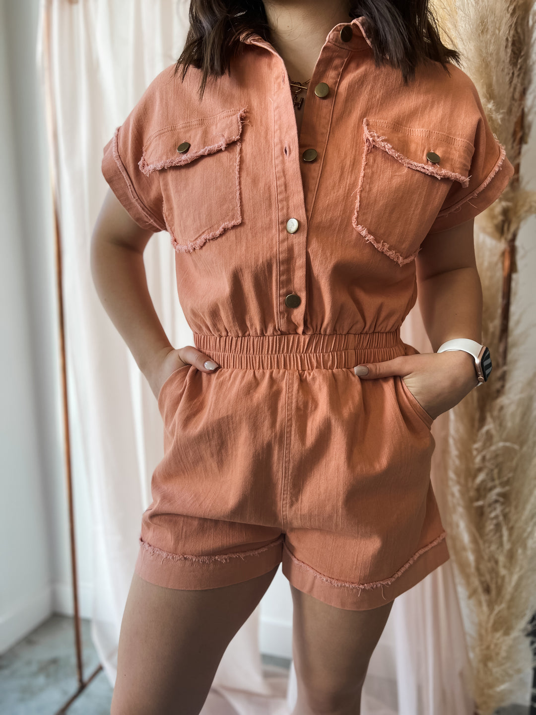 Clear Eyes Denim Romper