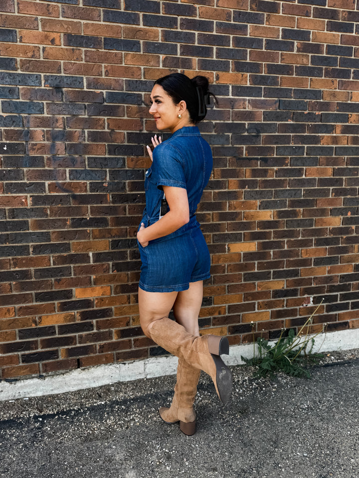 Belted Utility Romper