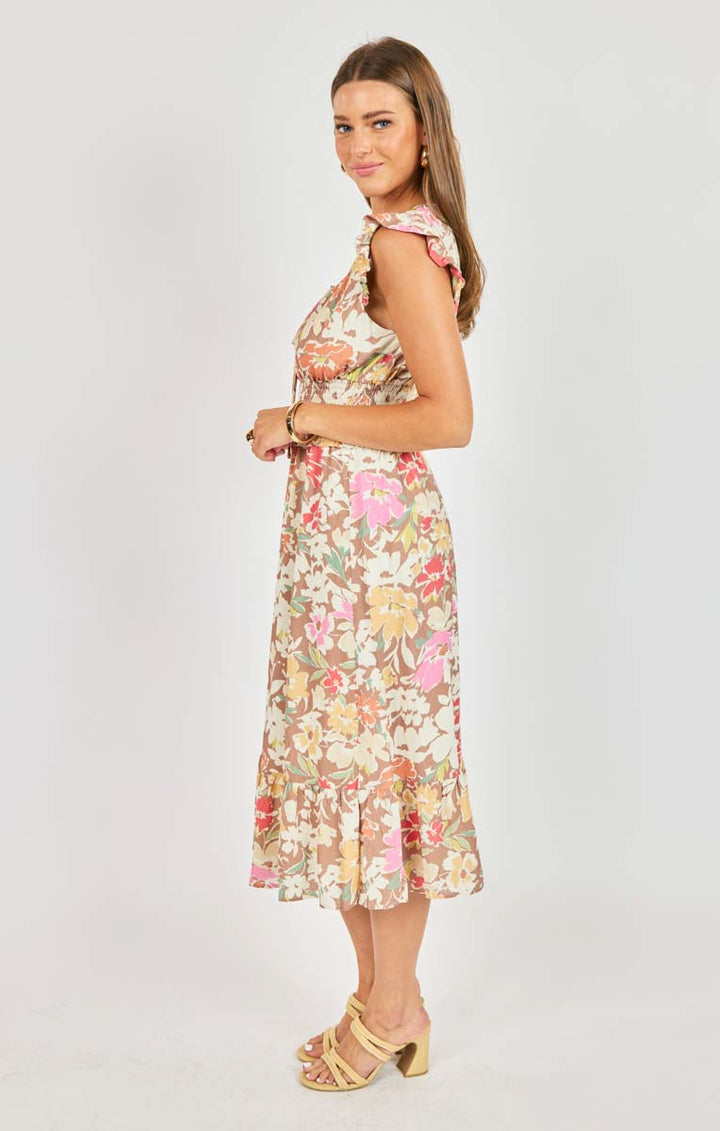 Floral Dunes Midi Dress