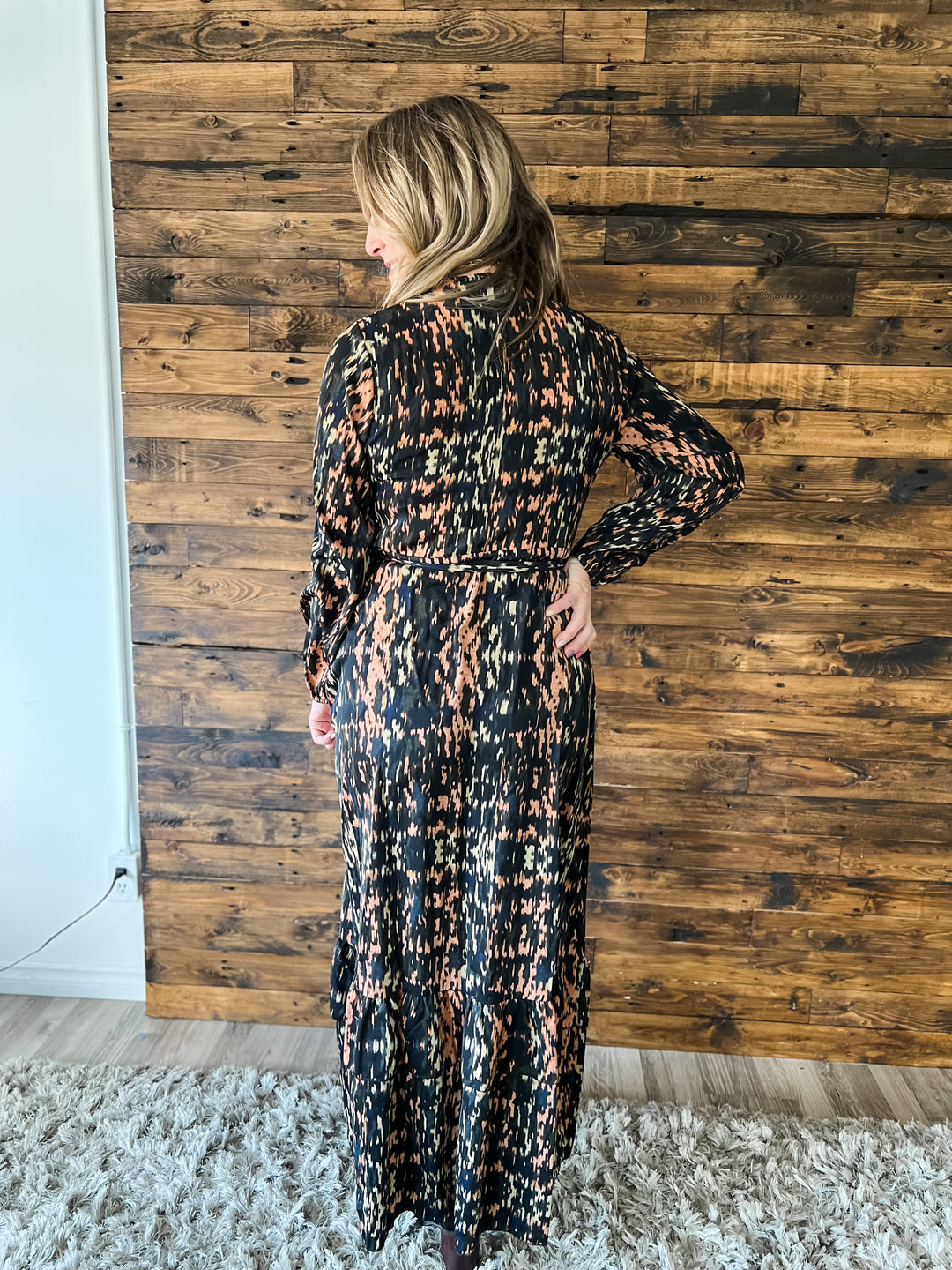 LS Wrap Maxi Dress