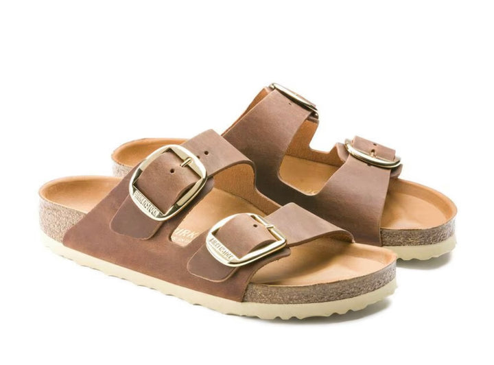 Birkenstock Arizona Big Buckle Sandals - Cognac