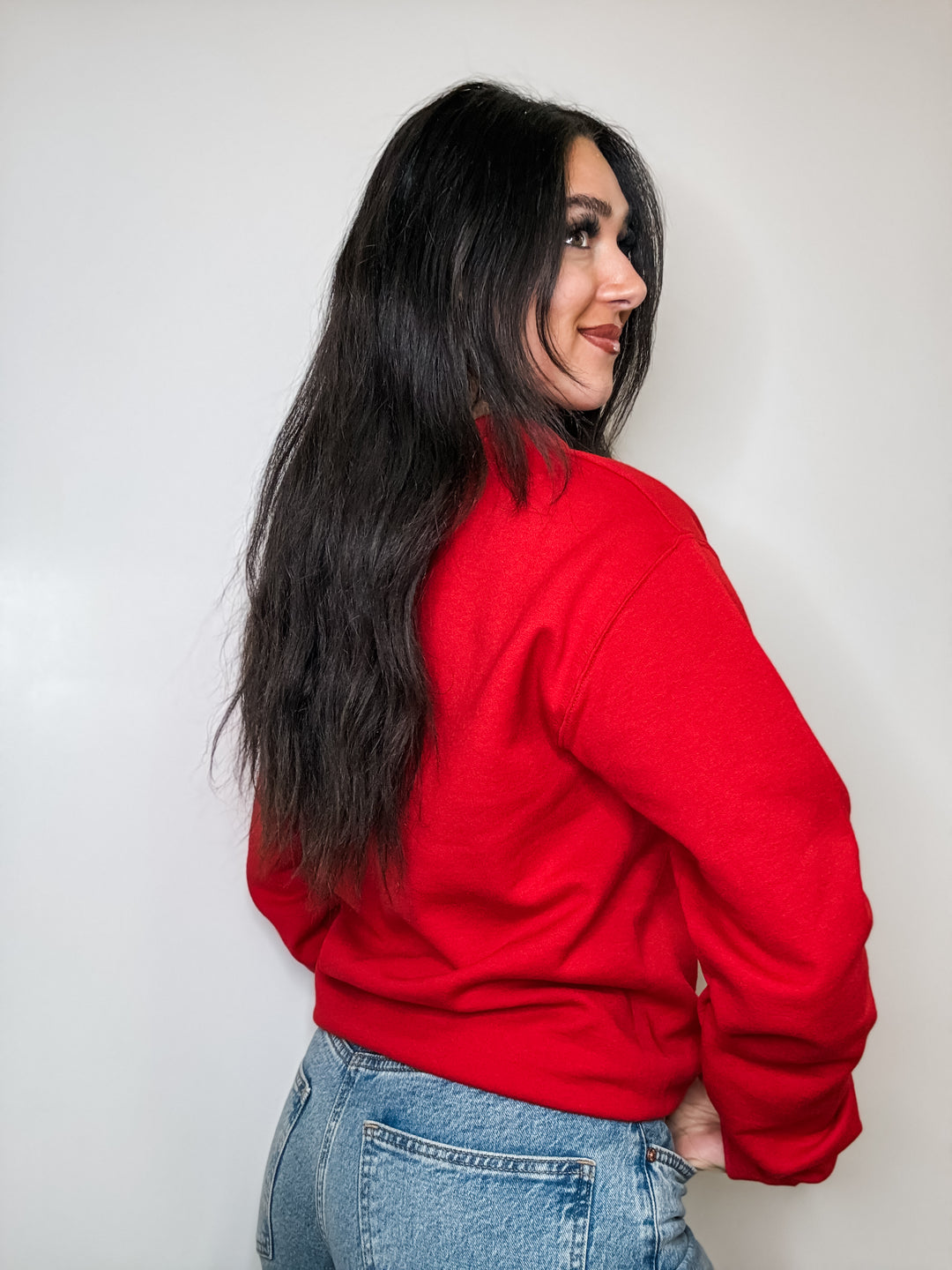 Love/Bow Embroidered Sweatshirt