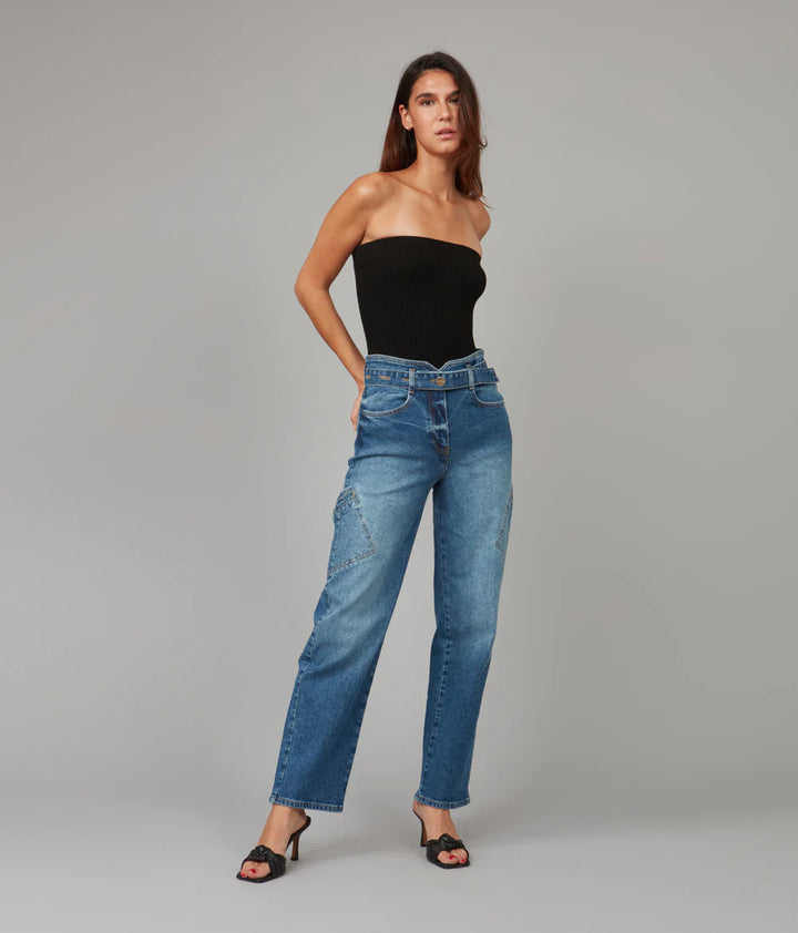 Cleo High Rise Cargo Jean