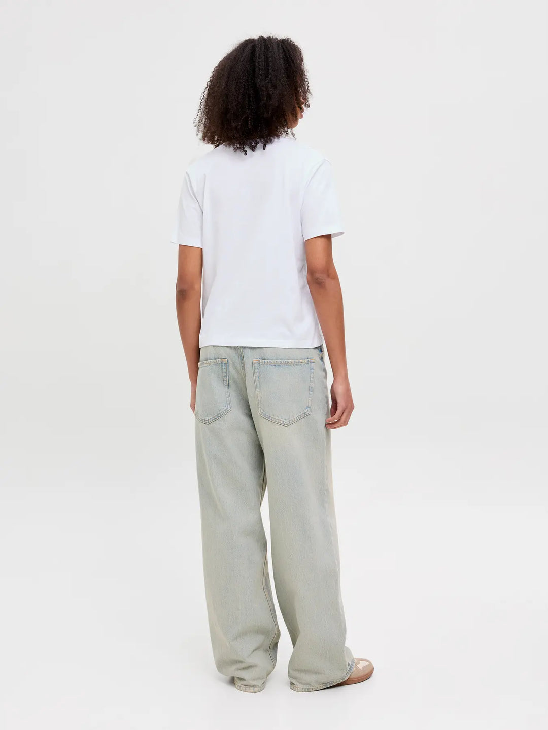 Annie V-Neck Tee - White