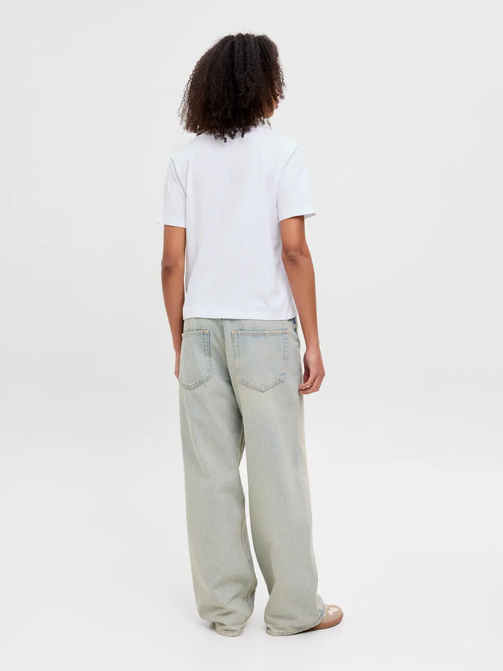 Annie V-Neck Tee - White
