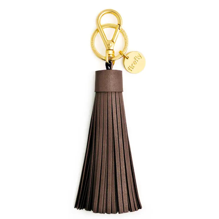 Soft Tassel Bag Charm - Brown