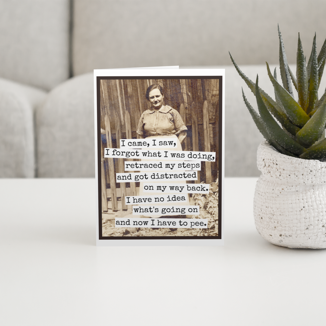 "I Came, I Saw, I Forgot What I Was Doing" Card
