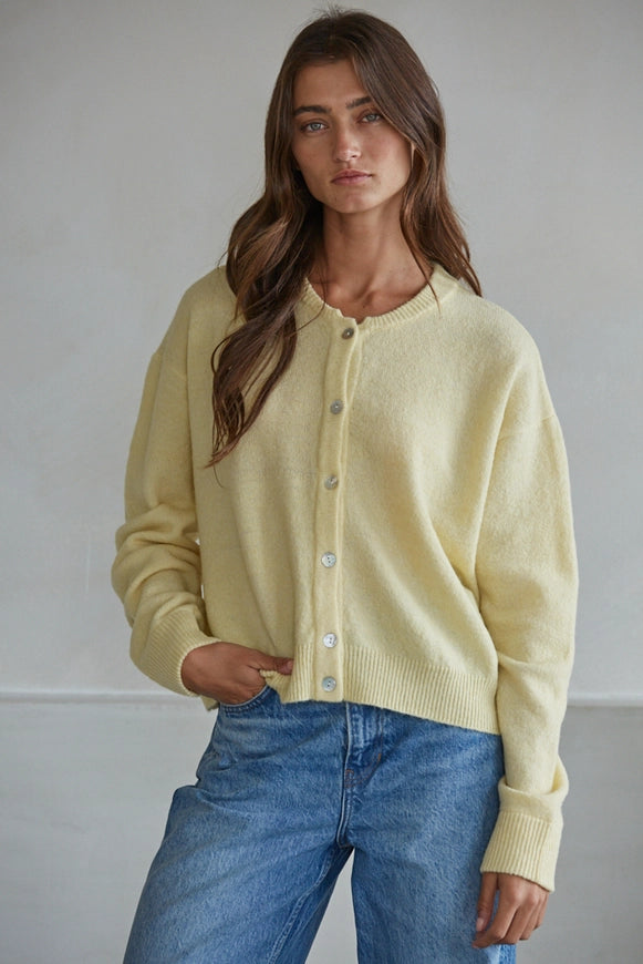 Butter Yellow Cardigan