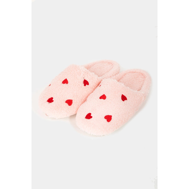 Heart Fuzzy Slippers