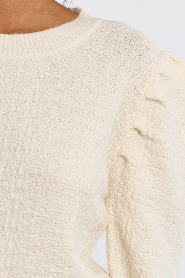 Textured Puff Sleeve Sweater