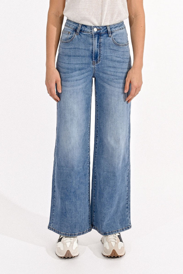 Molly Wide Leg Jeans - Blue Denim