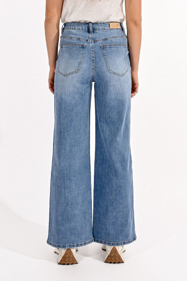 Molly Wide Leg Jeans - Blue Denim