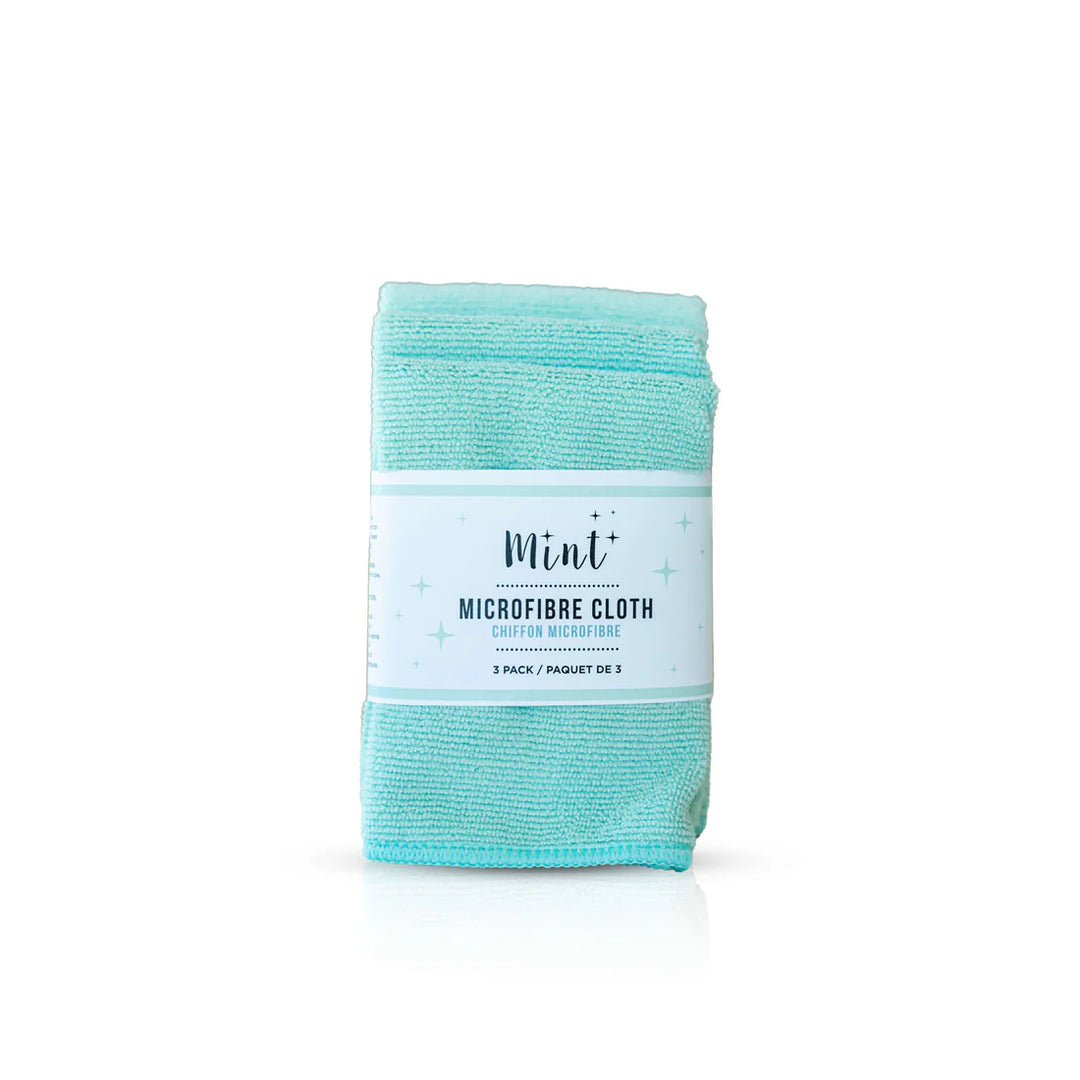 Mint Mircofibre Cloths - 3pack
