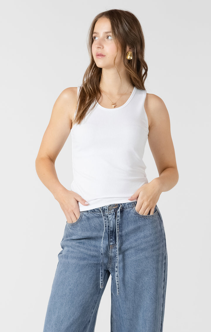 Scoop Neck Ribbed Tank