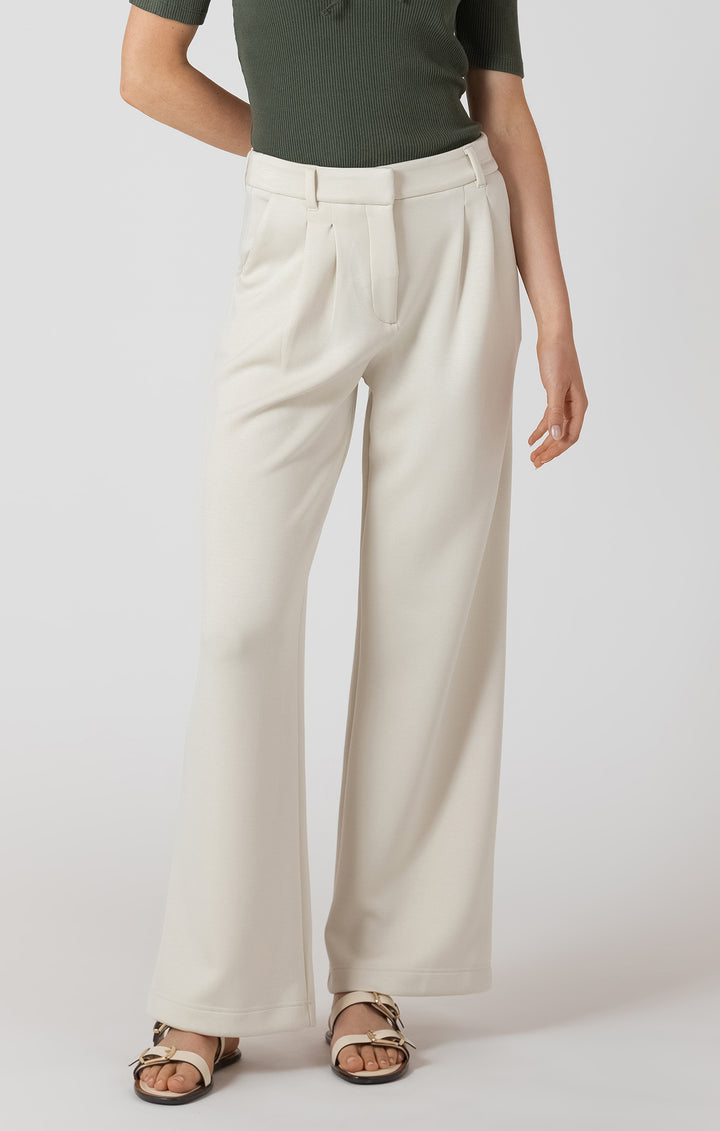 Scuba Knit Trouser - Cream