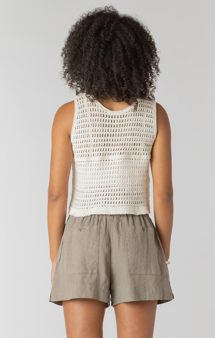 Crochet Buttoned Vest Tank