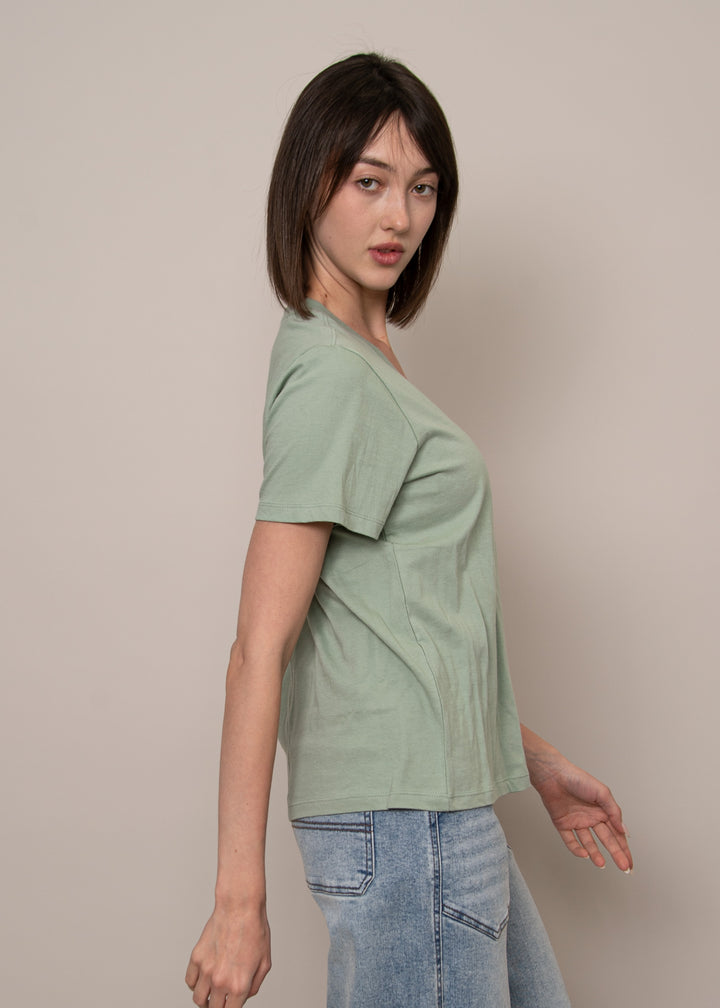 Milla V-Neck Tee - Green