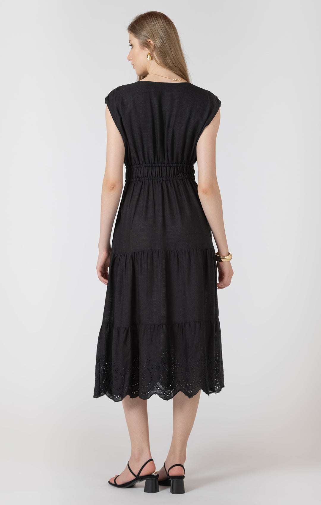 Eyelet Tiered Maxi Dress