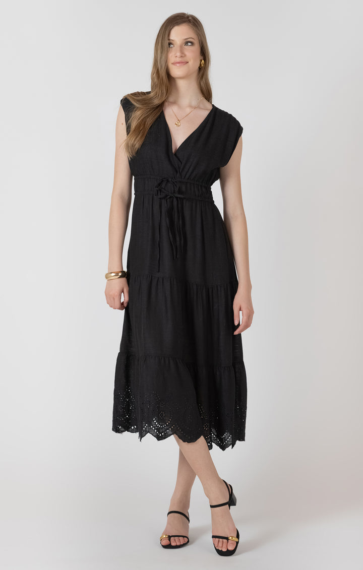 Eyelet Tiered Maxi Dress