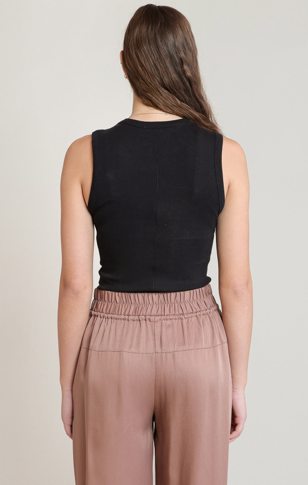 Ribbed Tank - Black