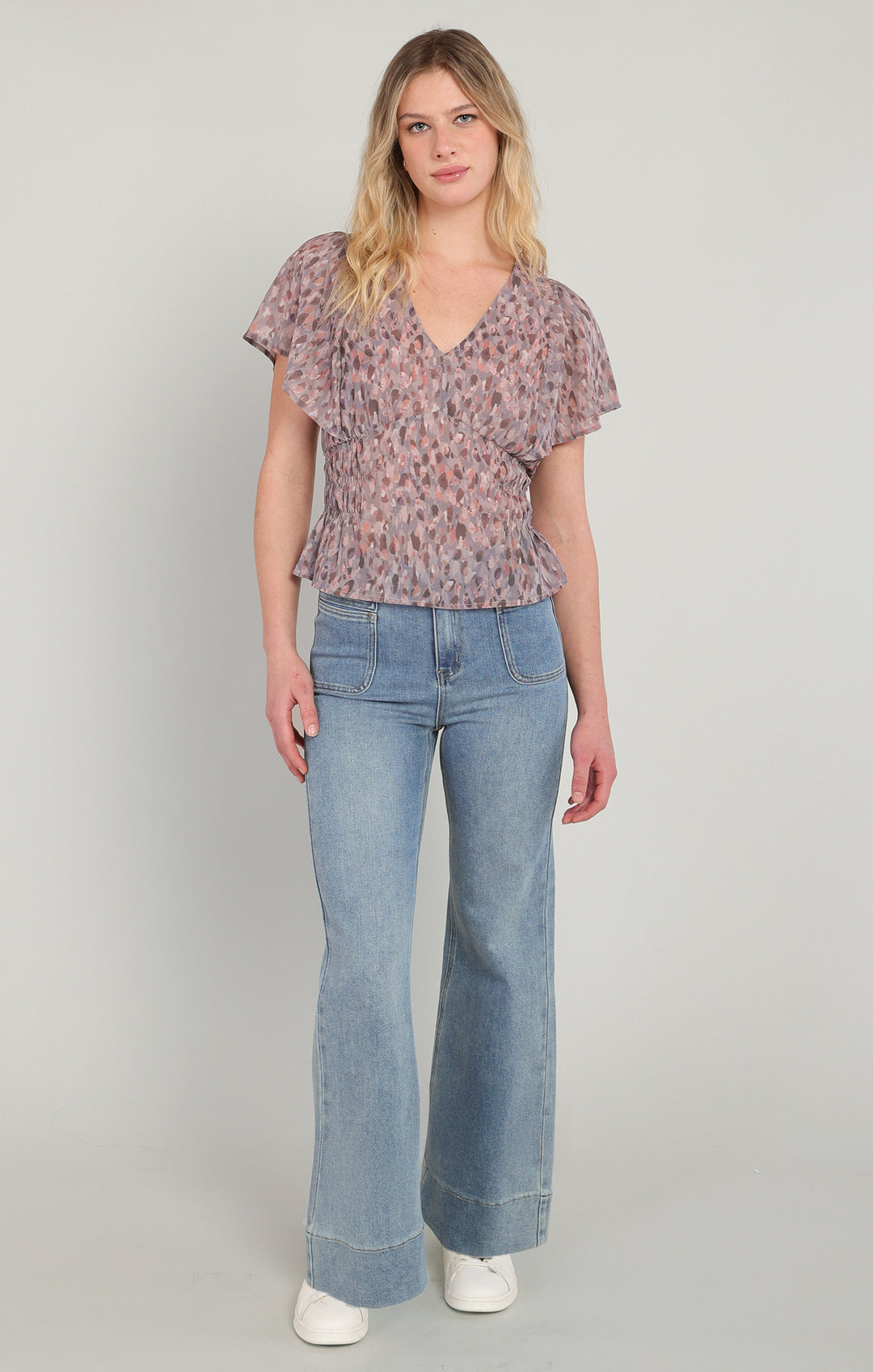Waist Top - Brushstroke Dots