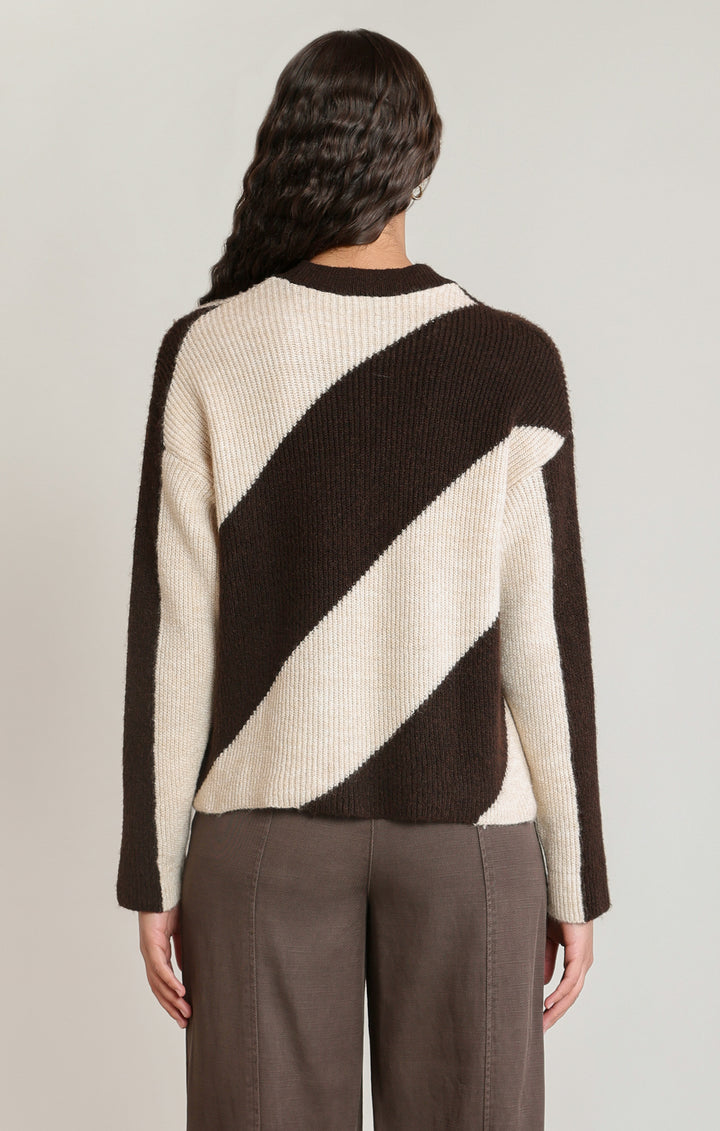 Diagonal Striped Sweater