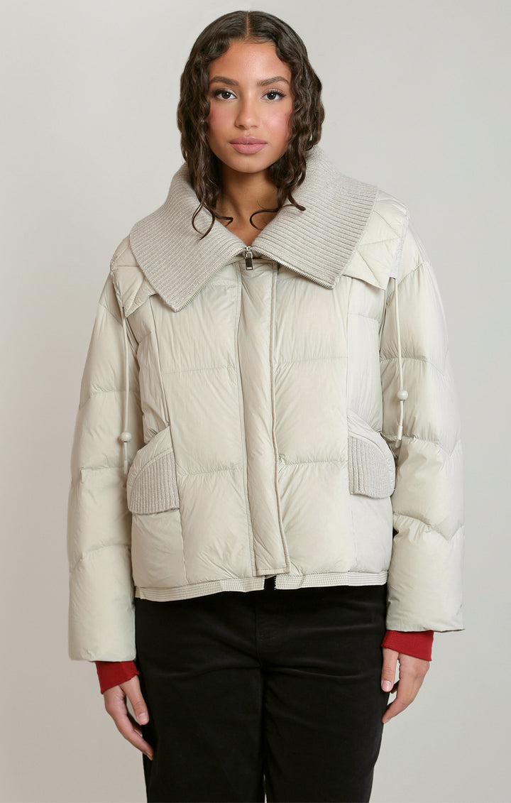 Knit Collar Puffer Jacket