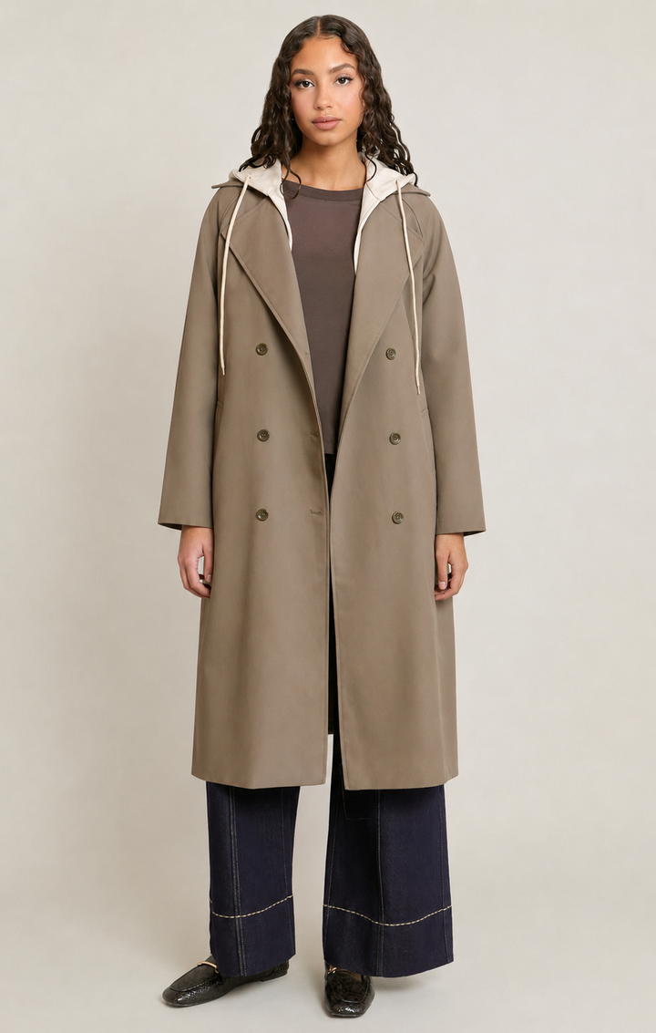 Detachable Layered Trench Coat