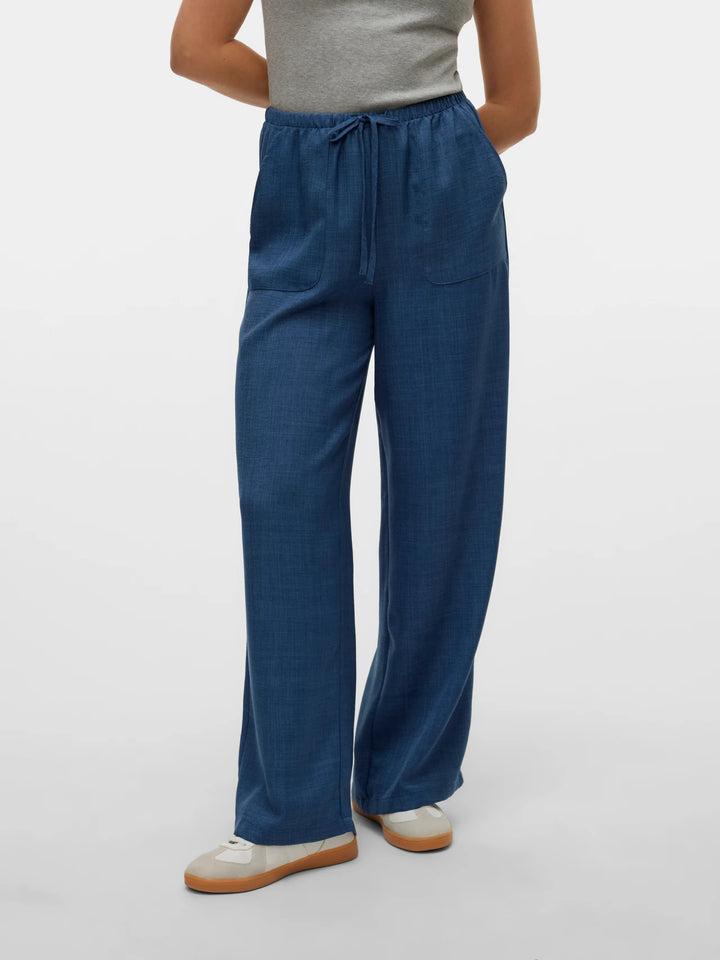 Melaney Flowy Pants - Blue