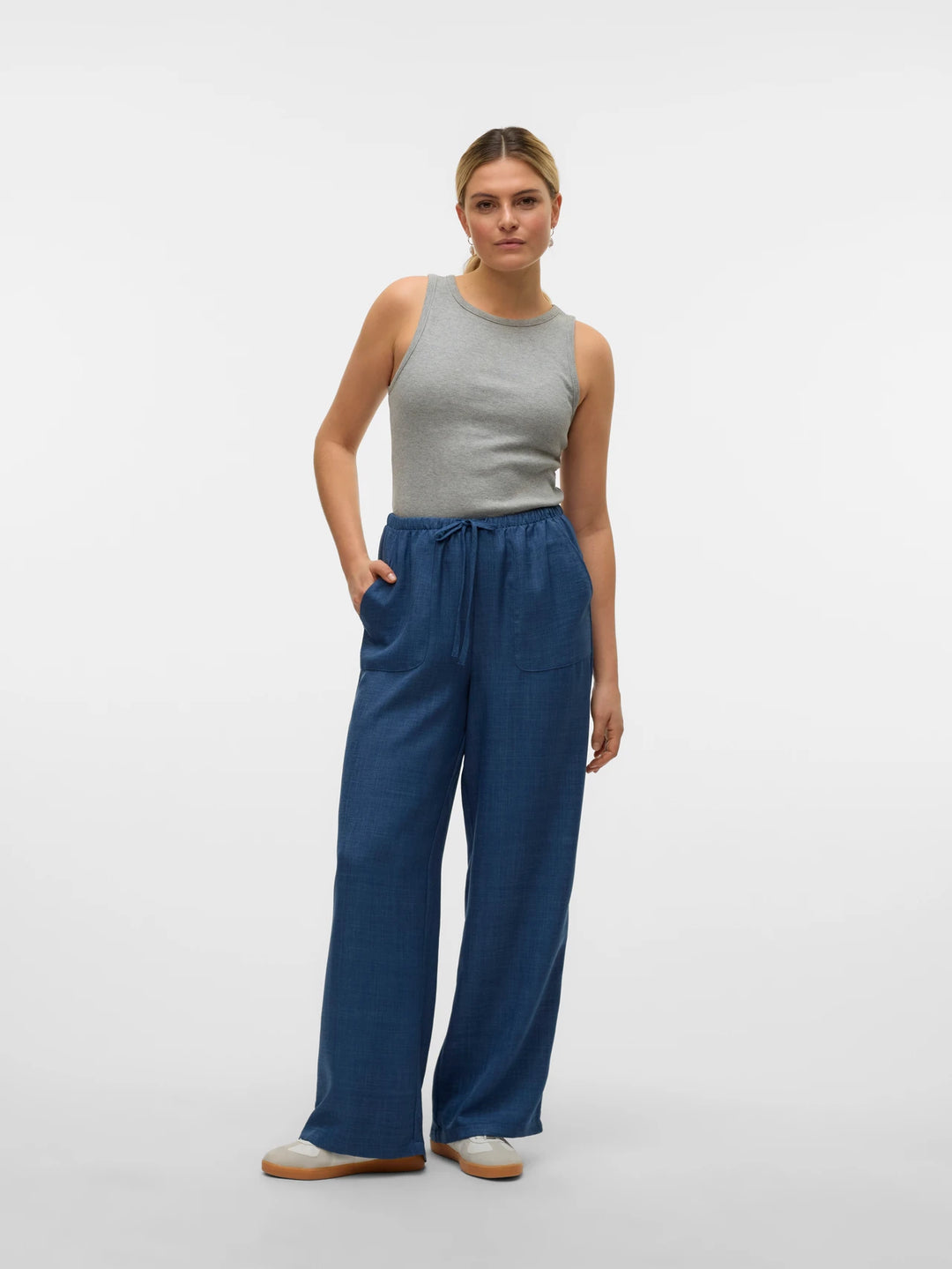 Melaney Flowy Pants - Blue