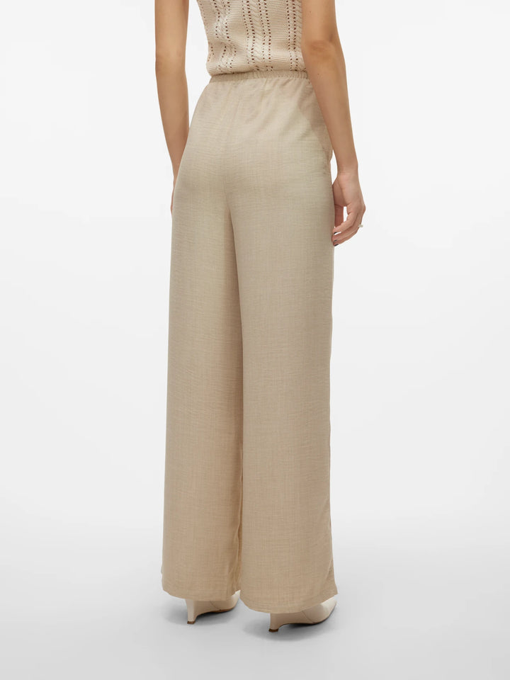 Melaney Flowy Pants - Beige