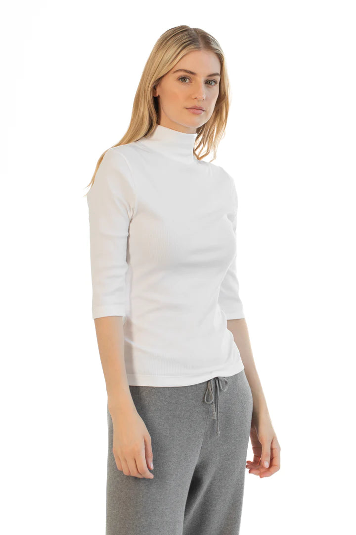Dayle Mock Neck - White