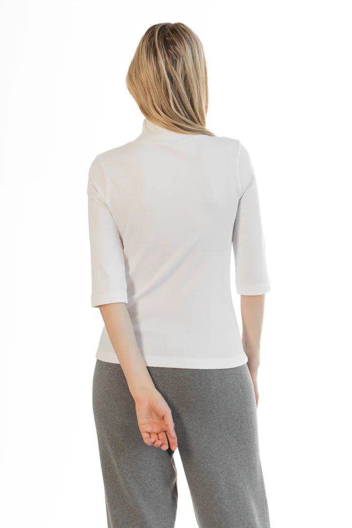 Dayle Mock Neck - White